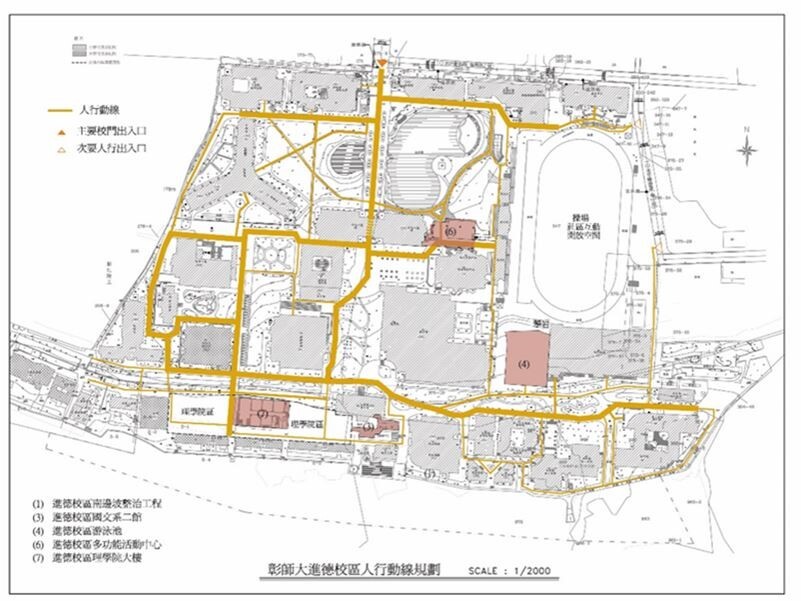 Figure 1. Design of Pedestrian Flow, Jinde Campus