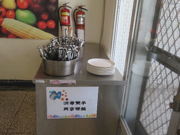Figure 2. No disposable tableware in canteens
