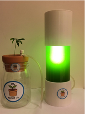 Figure 4. Carbon fixation algae tree and microbial composting system