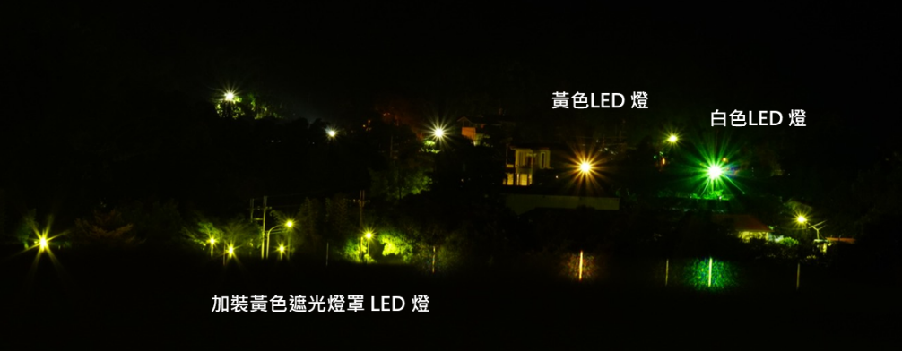 Figure 4. Different streetlight nightscapes in Liugui District, Kaohsiung City