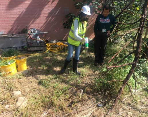 Figure 1. Taoyuan International Airport RIFA control team of NCUE assisting  in RIFA prevention and control operations in the Dayuan District,  Taoyuan City, outside Taoyuan Airport