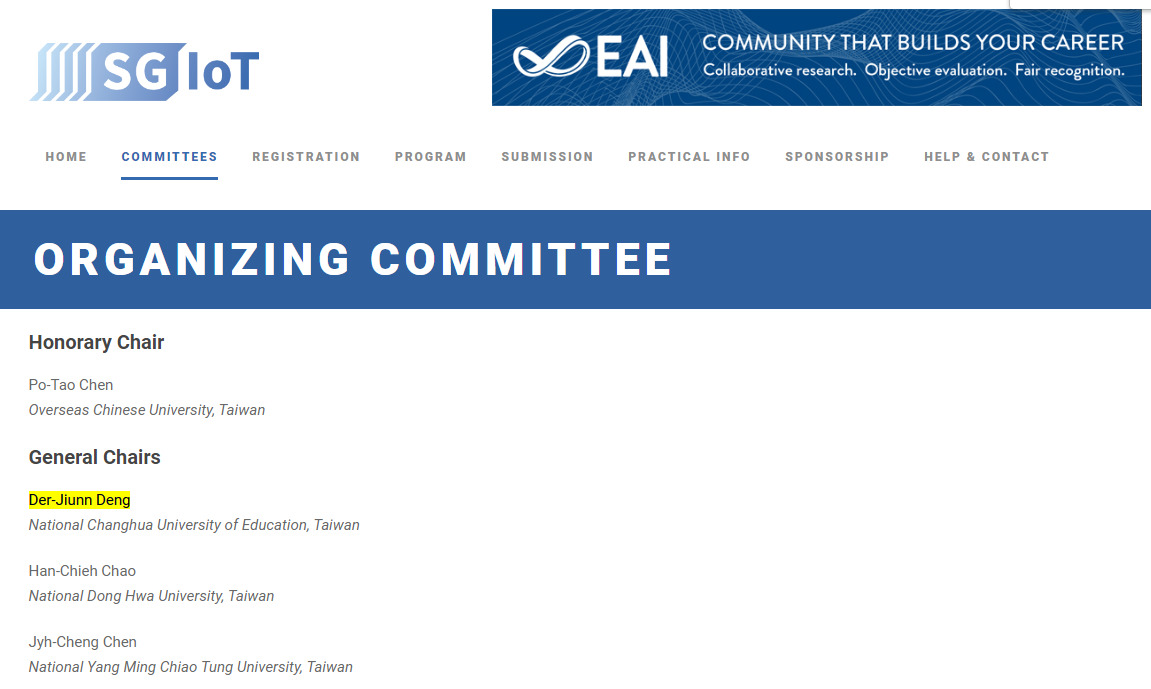 Figure 21. The University’s teachers organizing the EAI and  serving as the steering committee members and chairperson