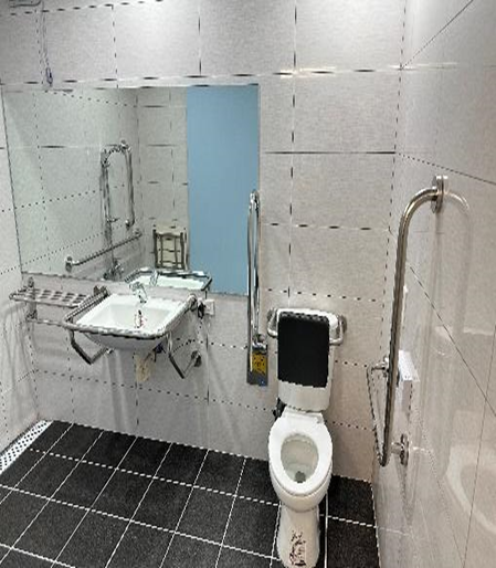 Accessible facilities in dormitory toilets