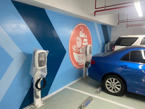 Figure 5. The EV charging stations for parking spaces at NCUE are still under construction. The image above is for reference