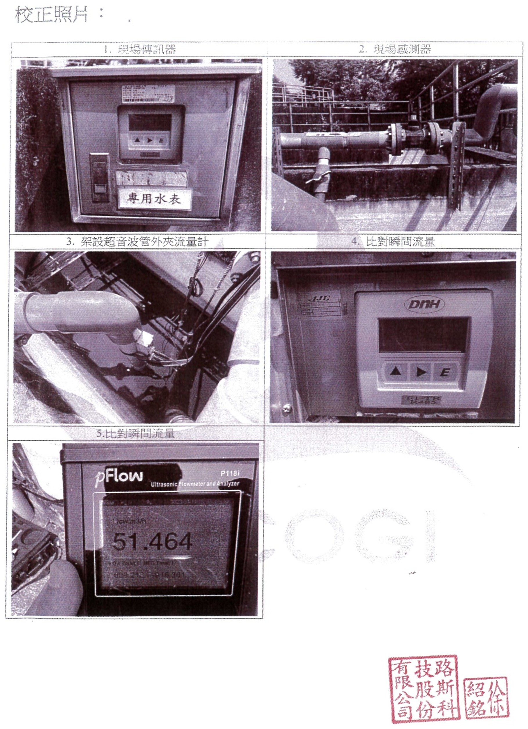 Calibration report of the water meter of NCUE’s wastewater treatment plant effluent water meter