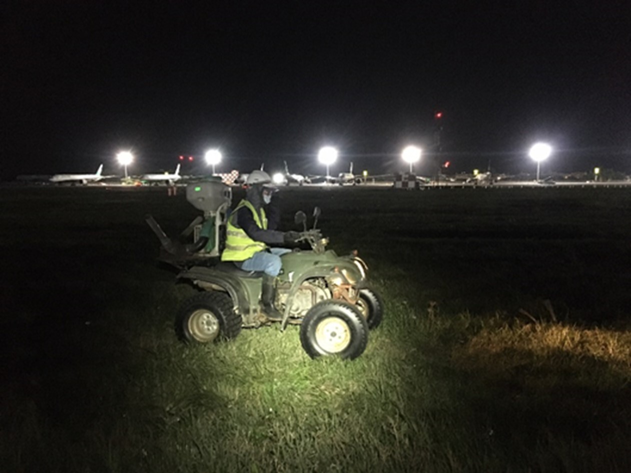 NCUE Taoyuan International Airport RIFA Control Team assisting in on-site control work at Taoyuan Intl. Airport