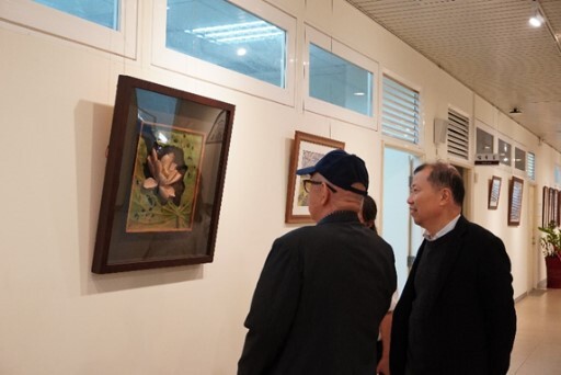 Figure 35. December 5, 2023 - International exchange guests visiting NCUE to view the exhibition