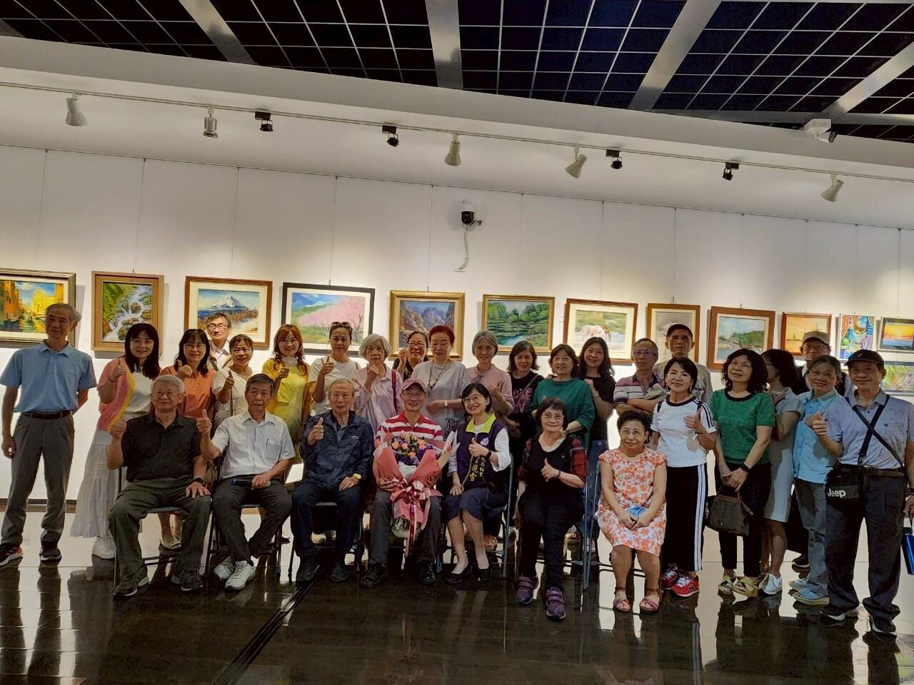 Figure 4. Community University for the Seniors – Joint Exhibition of Art Class Teachers and Students’ Artworks