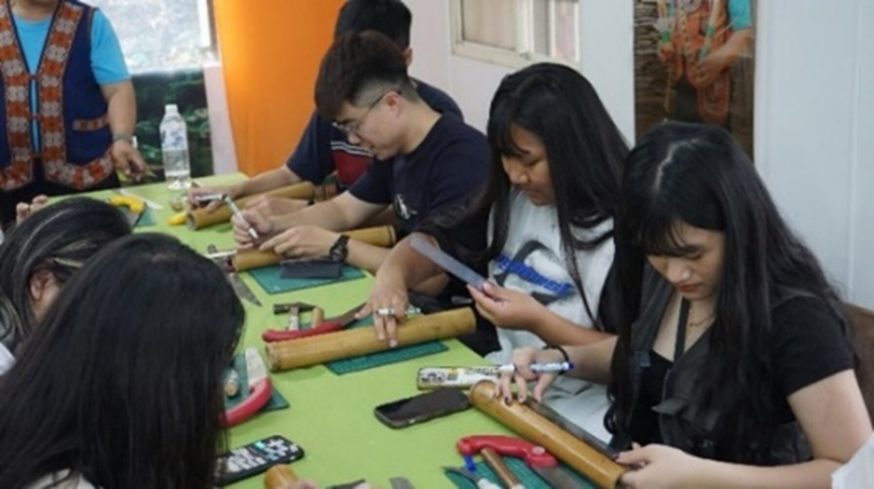 Figure 8: Students engaged in the crafting process