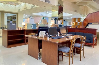 Figure 8. The Retrieval Area Provides Computers for External Visitors to the Library