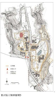 Figure 2. Design of Pedestrian Pathways on the Baoshan Campus
