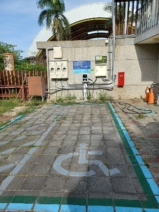 Figure 5. Charging Station at NCUE Baoshan Campus Parking Spaces