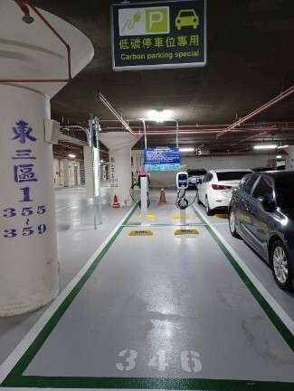 Figure 17. Parking Space with charging pile on Jinde Campus