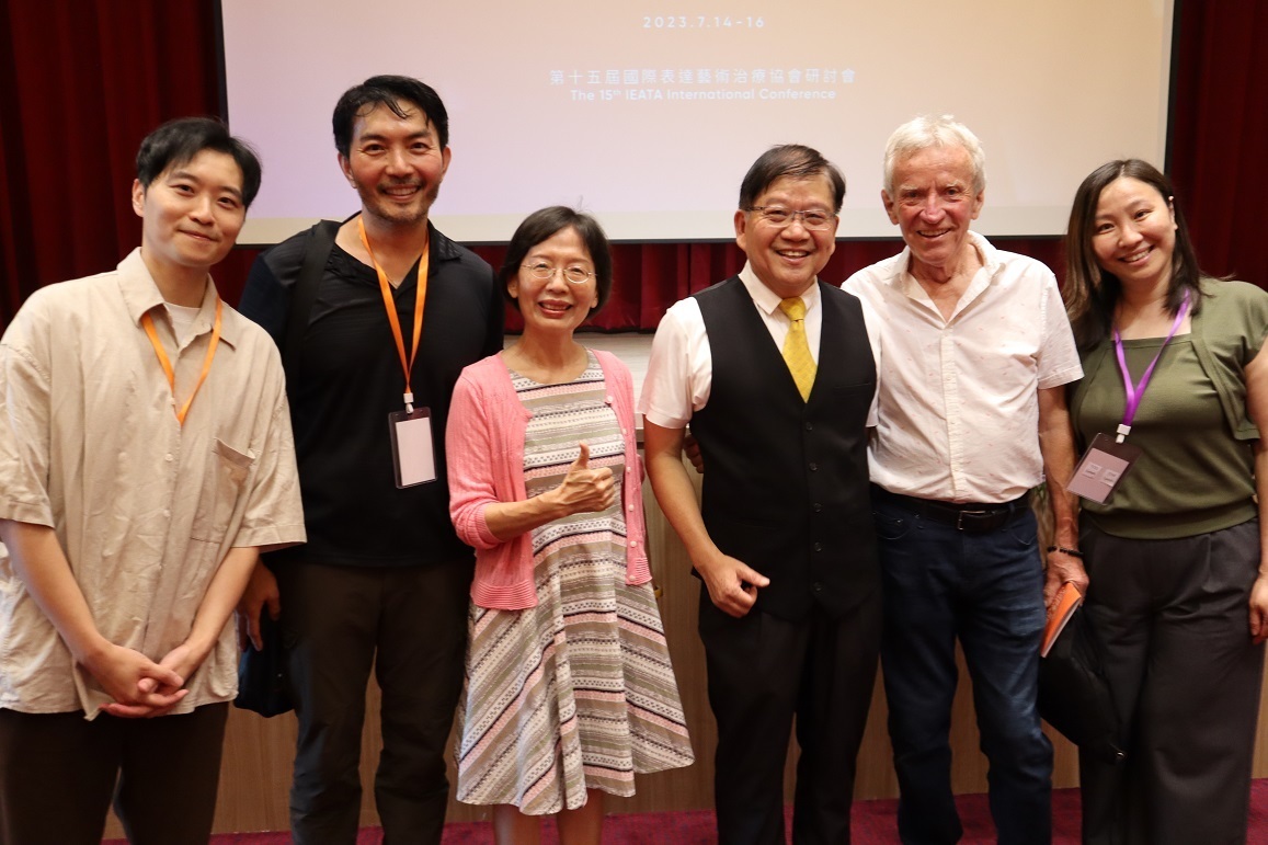 Figure 1: President Chen of NCUE with keynote speakers at the health workshop and International Expressive Arts Therapy Association conference