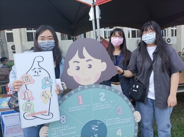 Figure 8. Organized "Love's Great Challenge - AIDS Big Questions?" activity