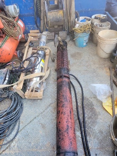Figure 4. A deep water well motor to be repaired