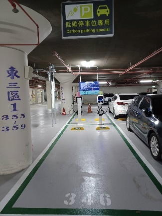 Figure 1. Electrical Car Charging Station at NCUE’s Jinde Campus Parking Spaces