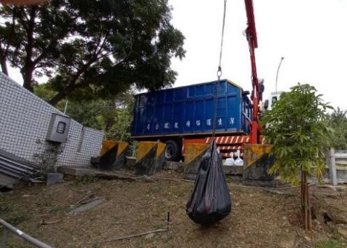 Sludge removal and treatment operation in Baoshan campus (NCUE)