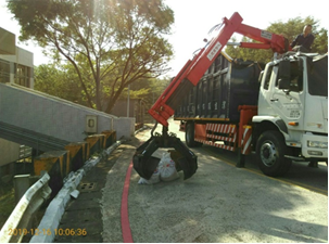 Removal of wastewater and sludge at the Bao-Shan Campus