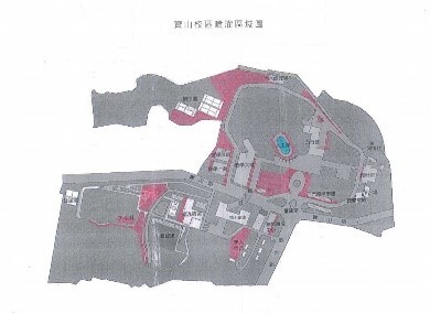 Location map of the sprinkler irrigation areas, Bao-Shan Campus