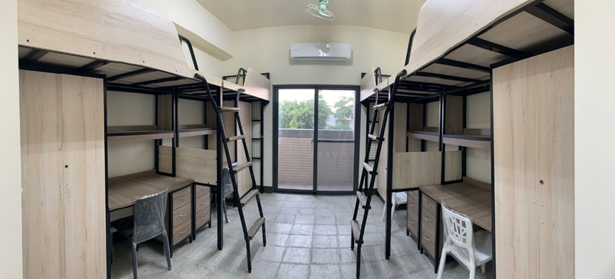 A suite for four people in the 10th dormitory